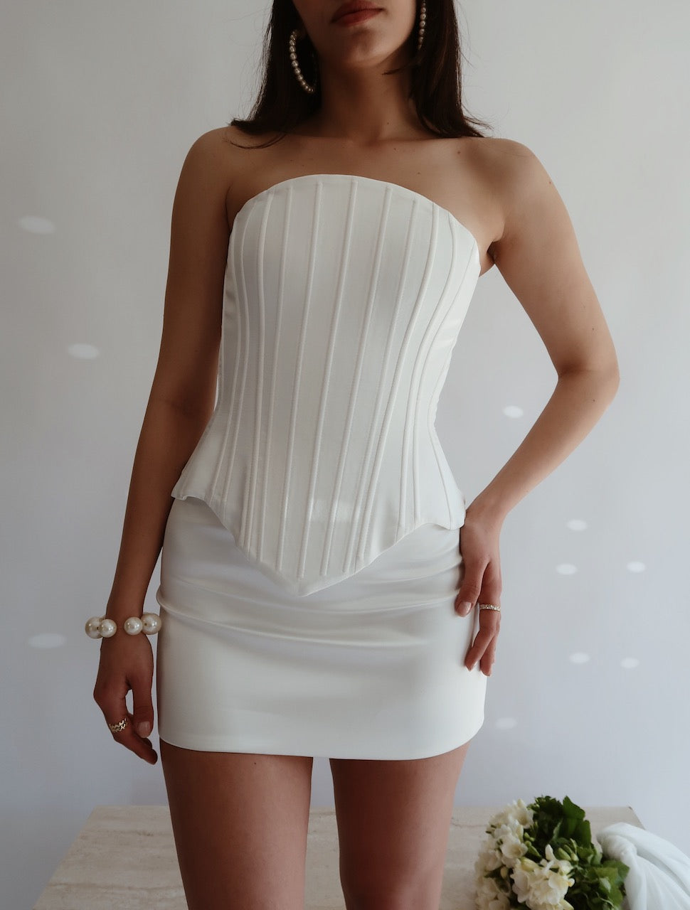 Pure Aura Corset and Mini Skirt After Party Set