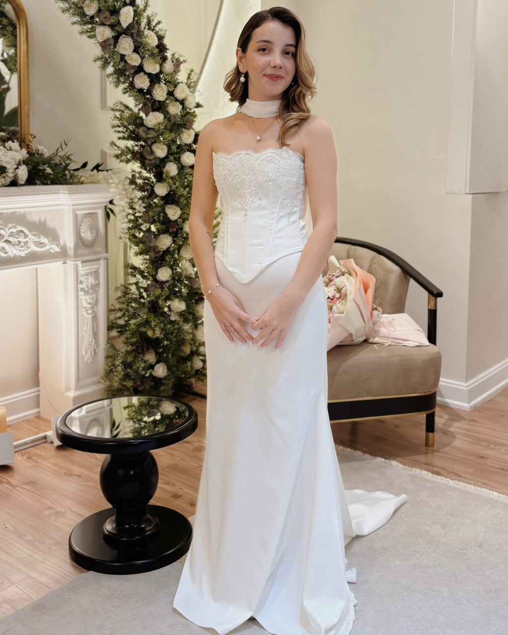 Lady Mary İşlemeli Korse ve Etek Set