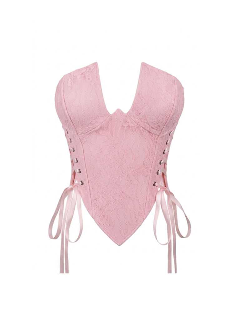 Limited Edition Rosalinda Pink Lace Corset