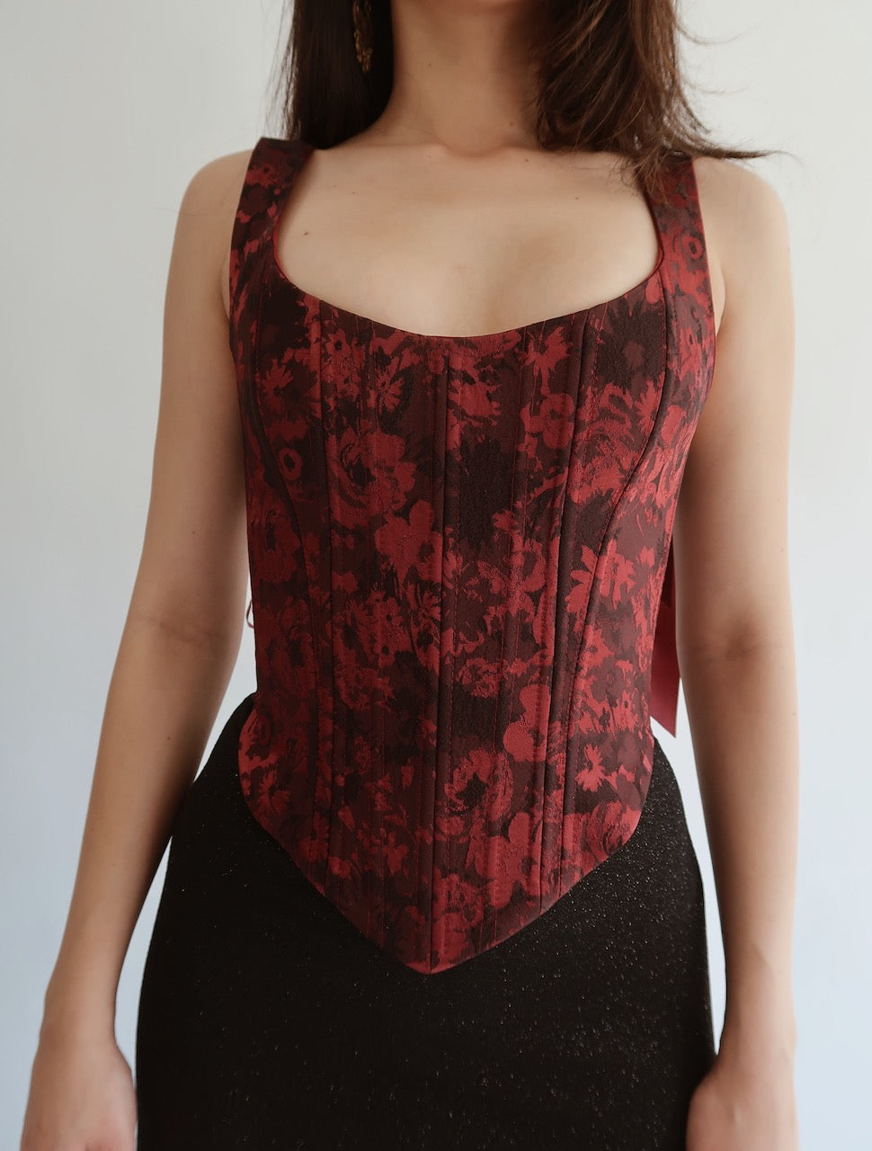 Limited Edition Crimson Nocturne Dark Red Corset