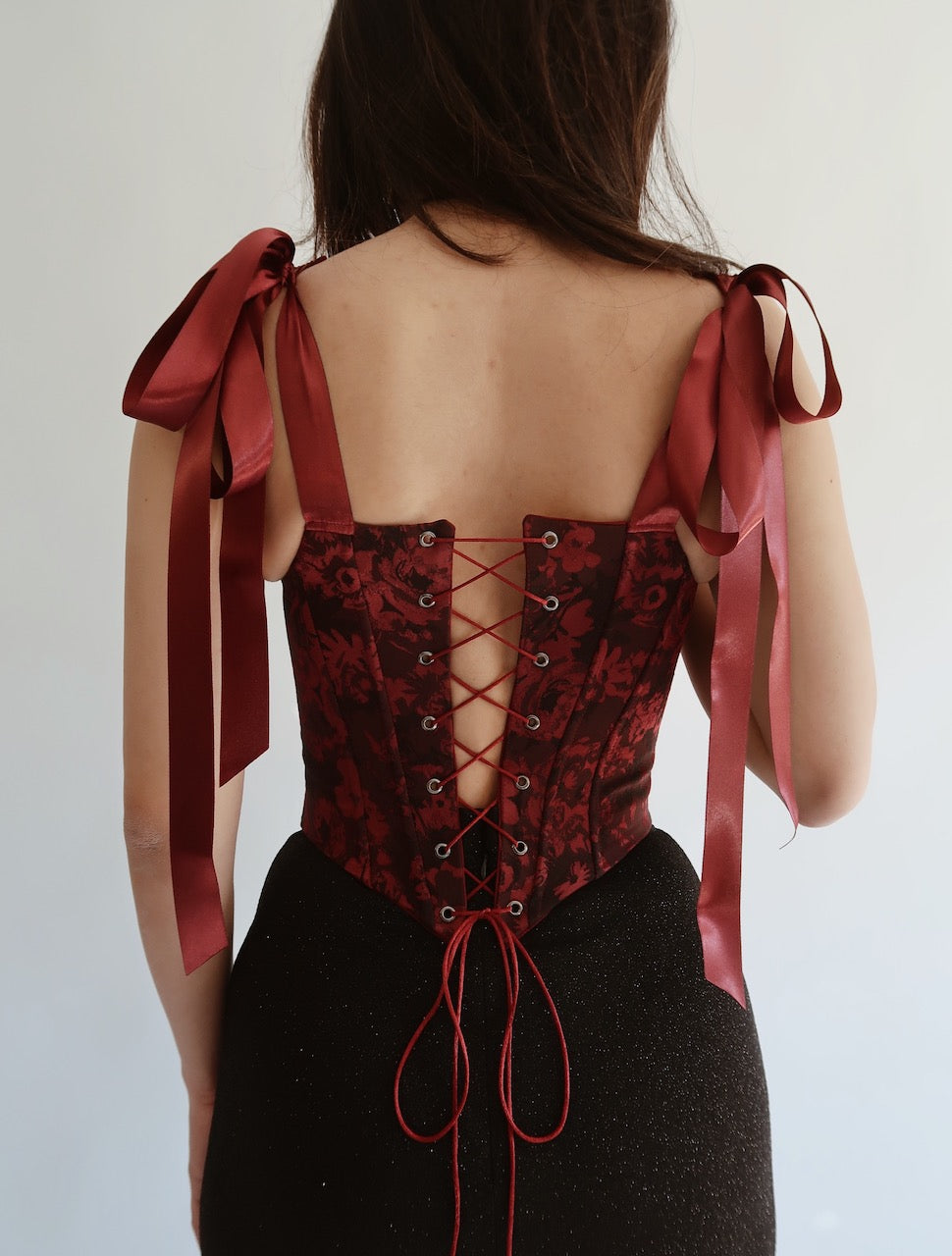 Limited Edition Crimson Nocturne Dark Red Corset