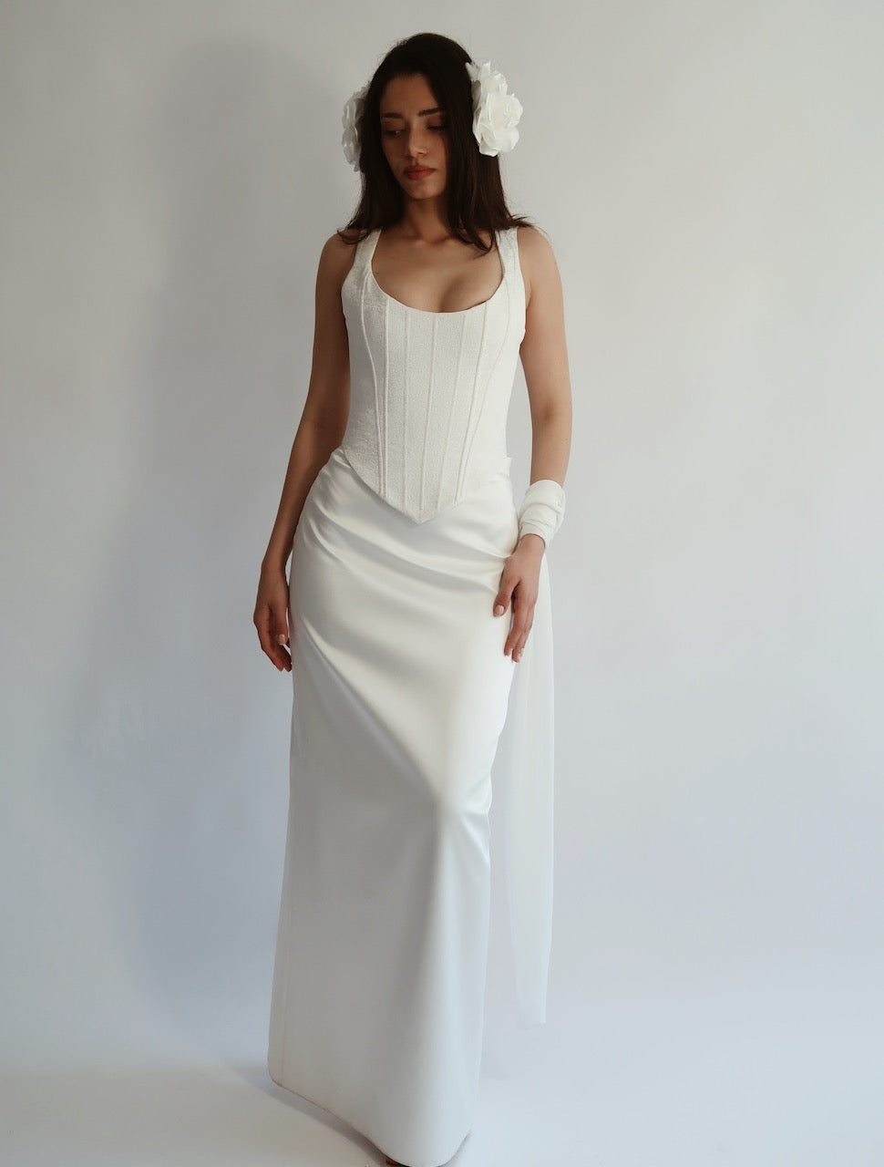 Pearl Cascade Corset and Skirt Set