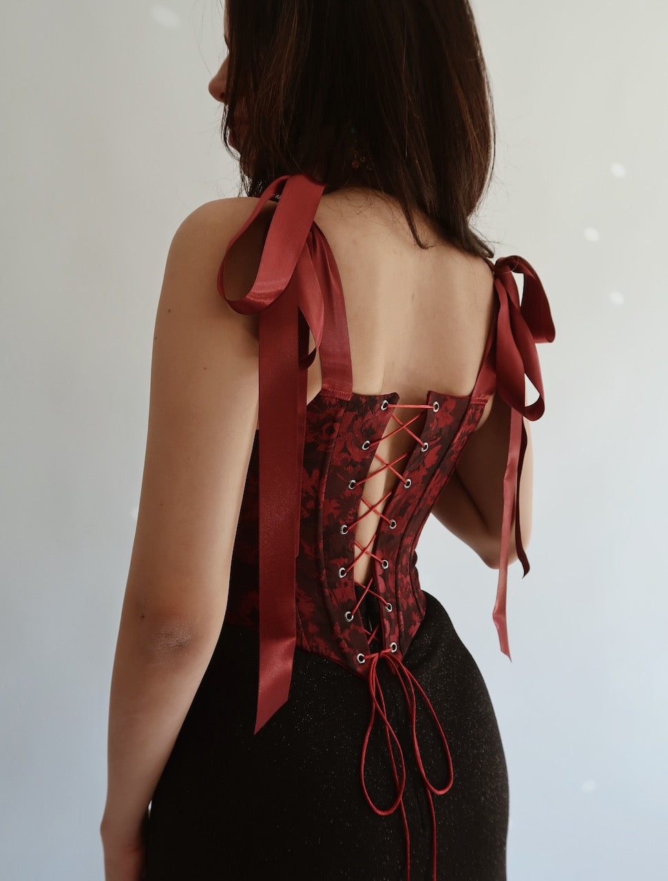 Limited Edition Crimson Nocturne Dark Red Corset