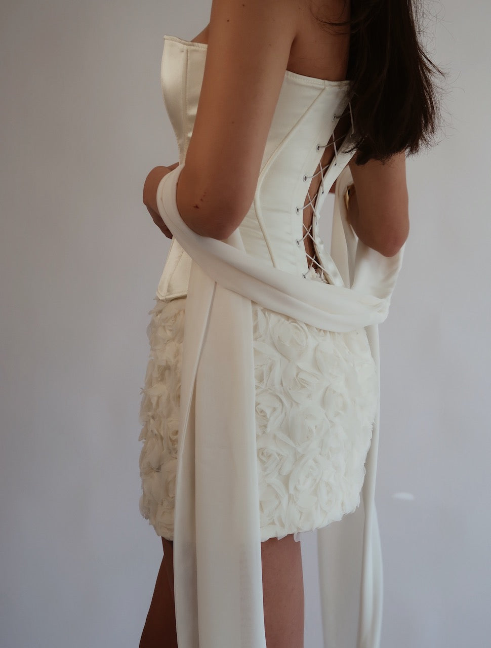 Blossom Ivory Corset & Skirt After Party Set