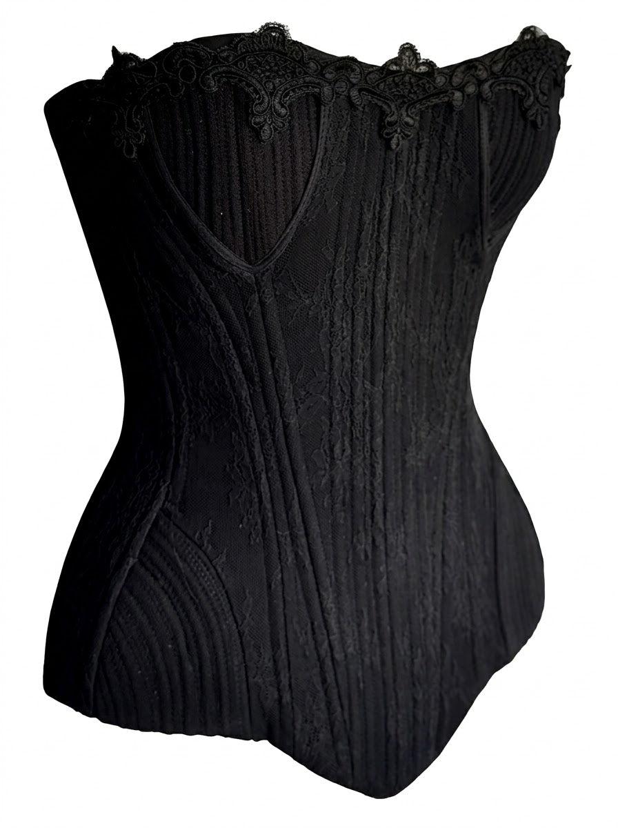Obsidian Black Lace Corset