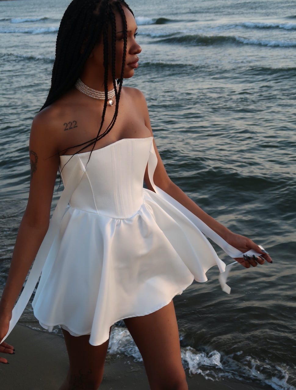 Aurora White Corset Dress