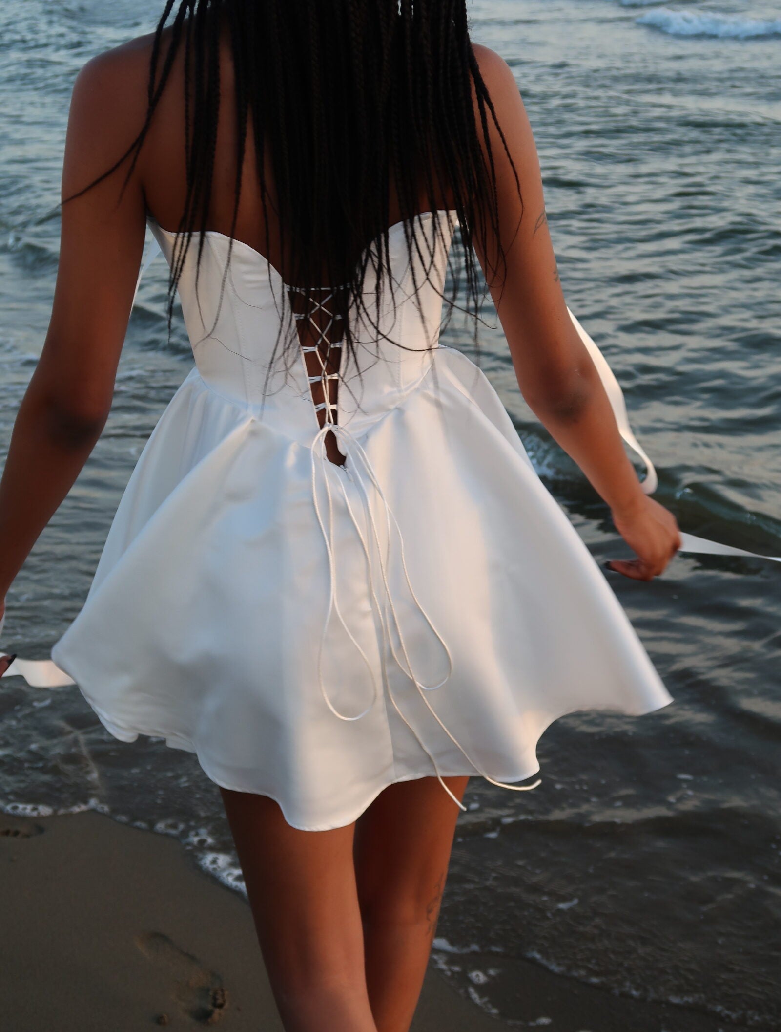 Aurora White Corset Dress