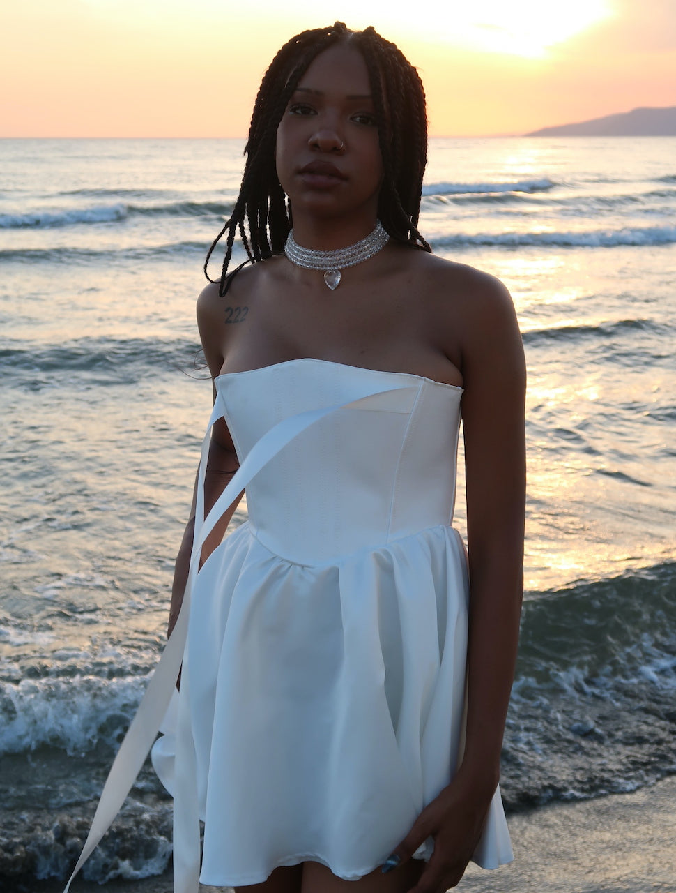 Aurora White Corset Dress