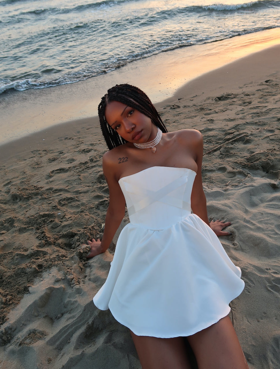Aurora White Corset Dress