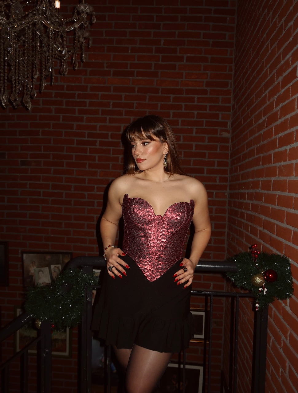 Desert Rose Cherry Corset