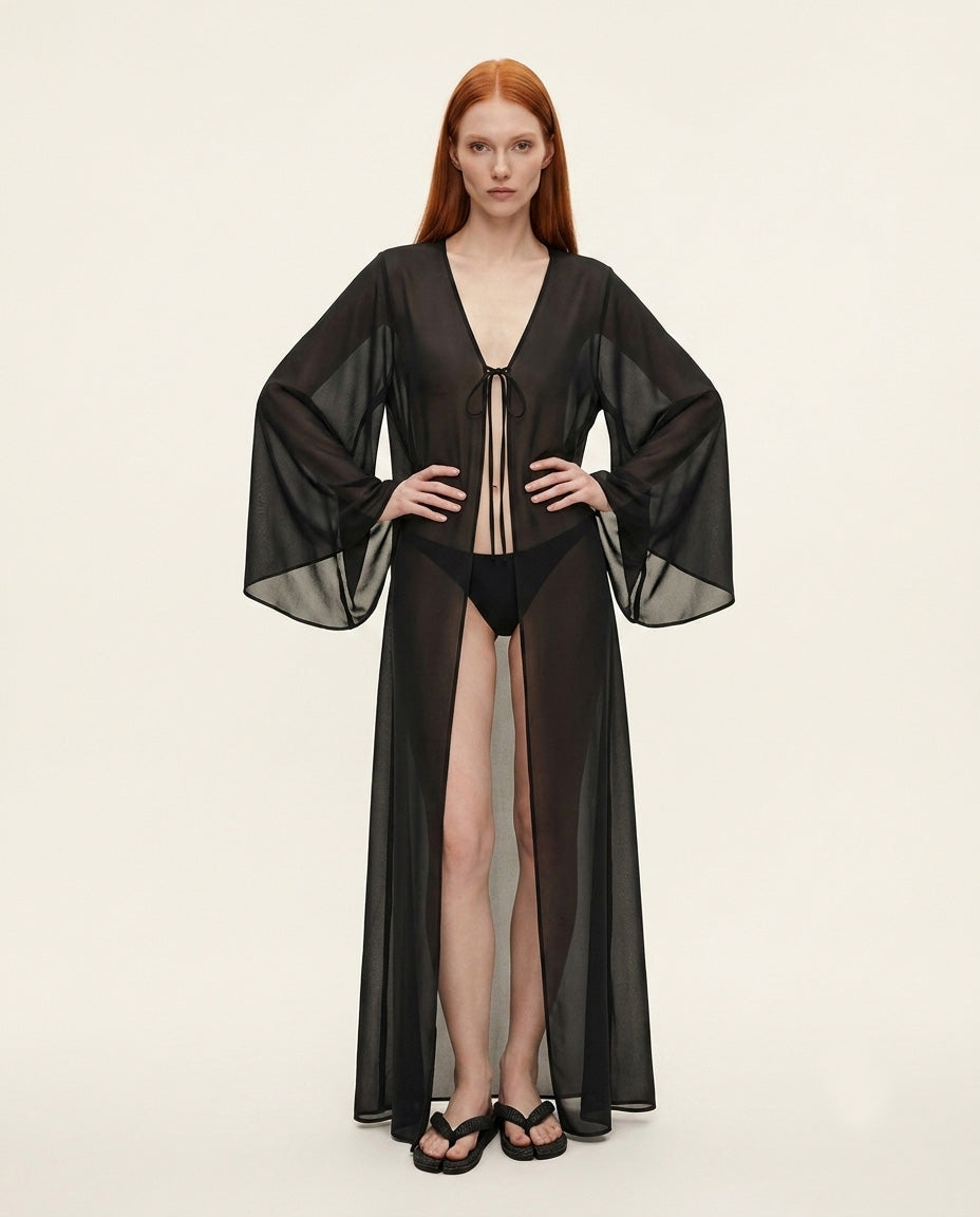 Innate Grace Collectıon Black Kimono
