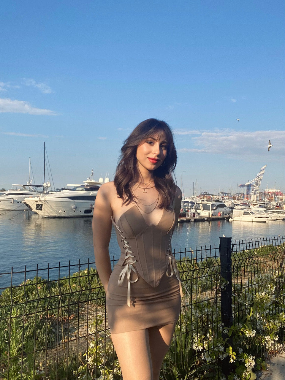 Rosalinda Beige Corset & Skirt