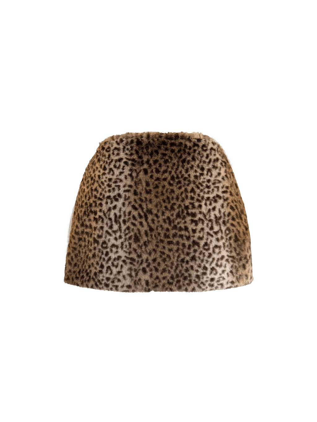 Zey Leopar Desenli Kürk Etek