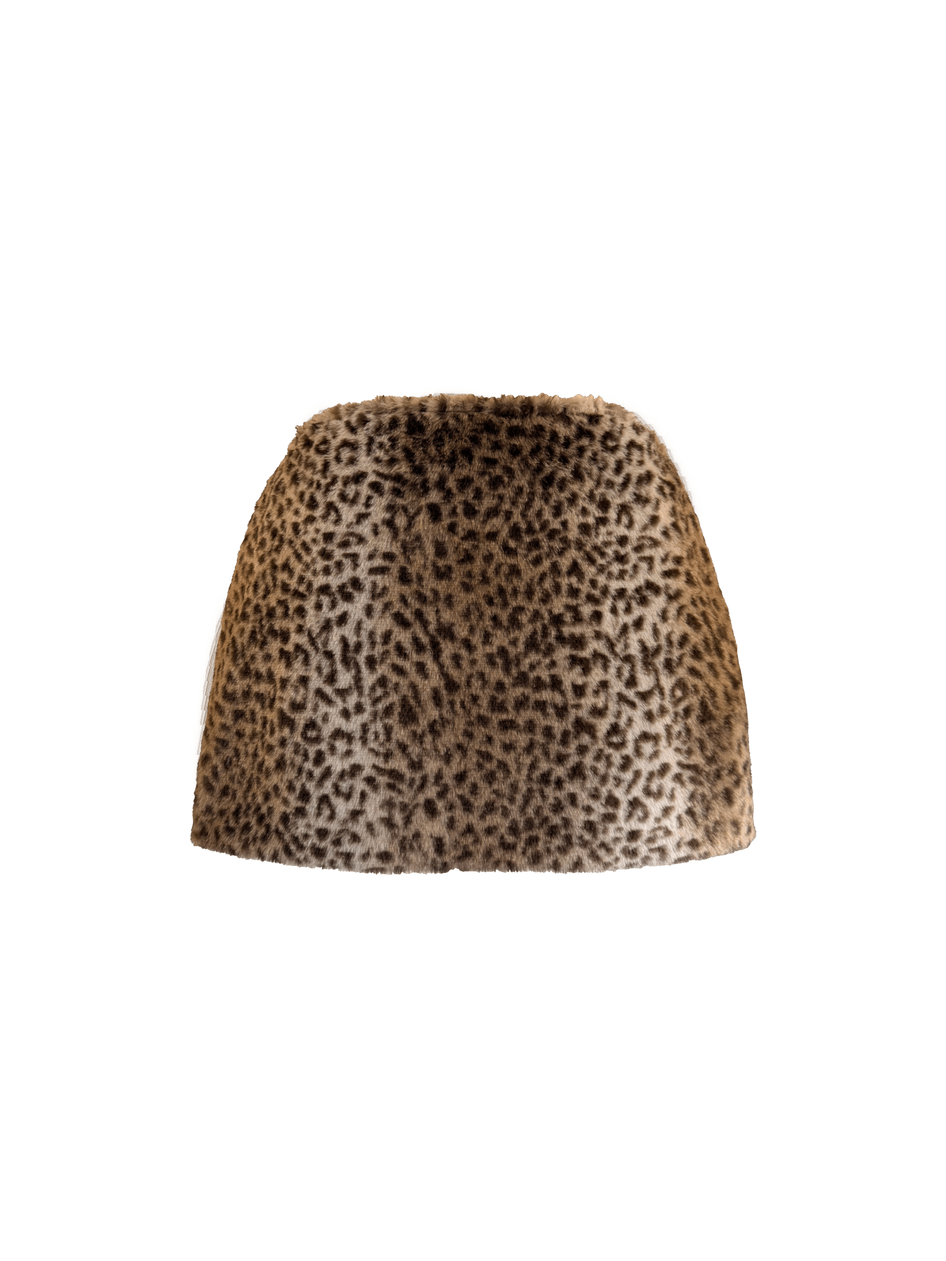 Zey Leopar Desenli Kürk Etek