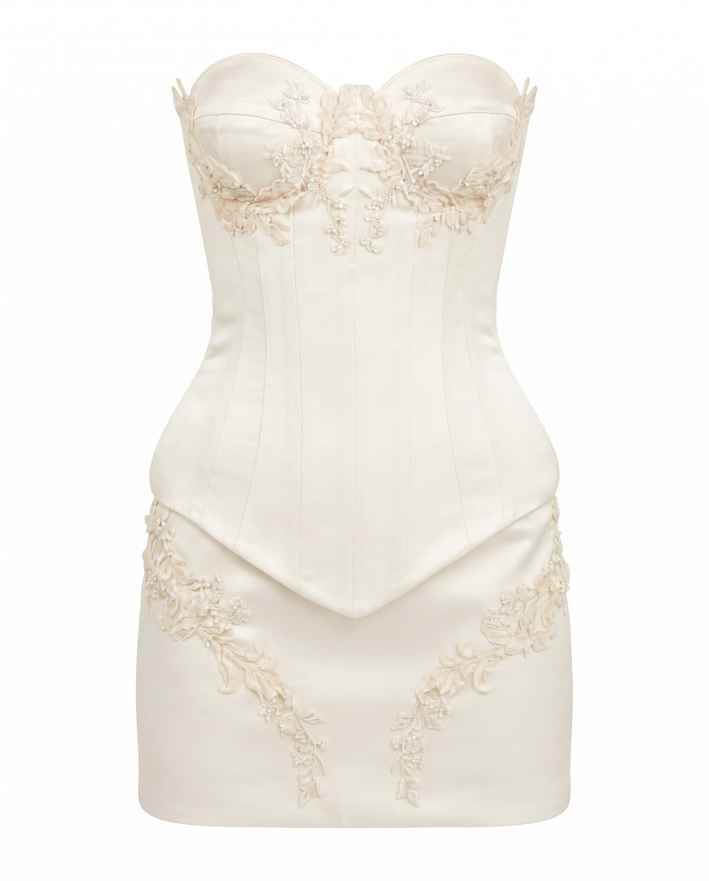 Numinous The Swan Song Collection - Güz  Rose Champagne Corset & Skirt Set