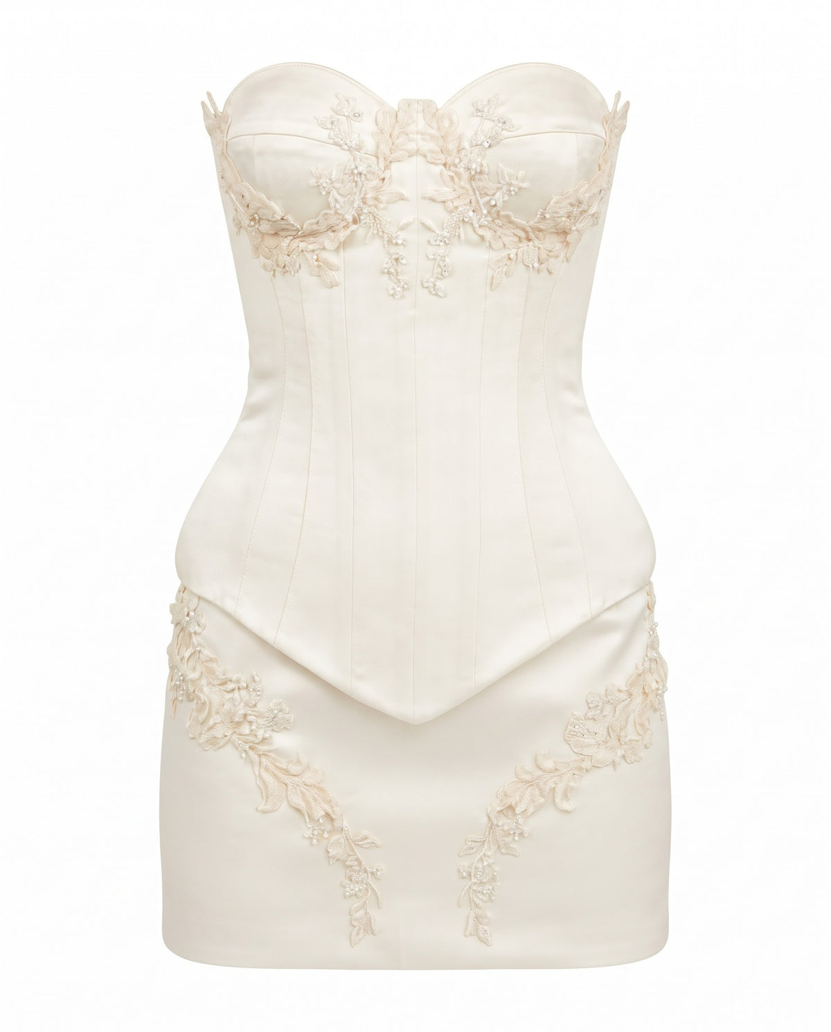 Numinous The Swan Song Collection - Güz  Rose Champagne Corset & Skirt Set