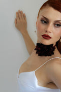 Necklace Burgundy Flower