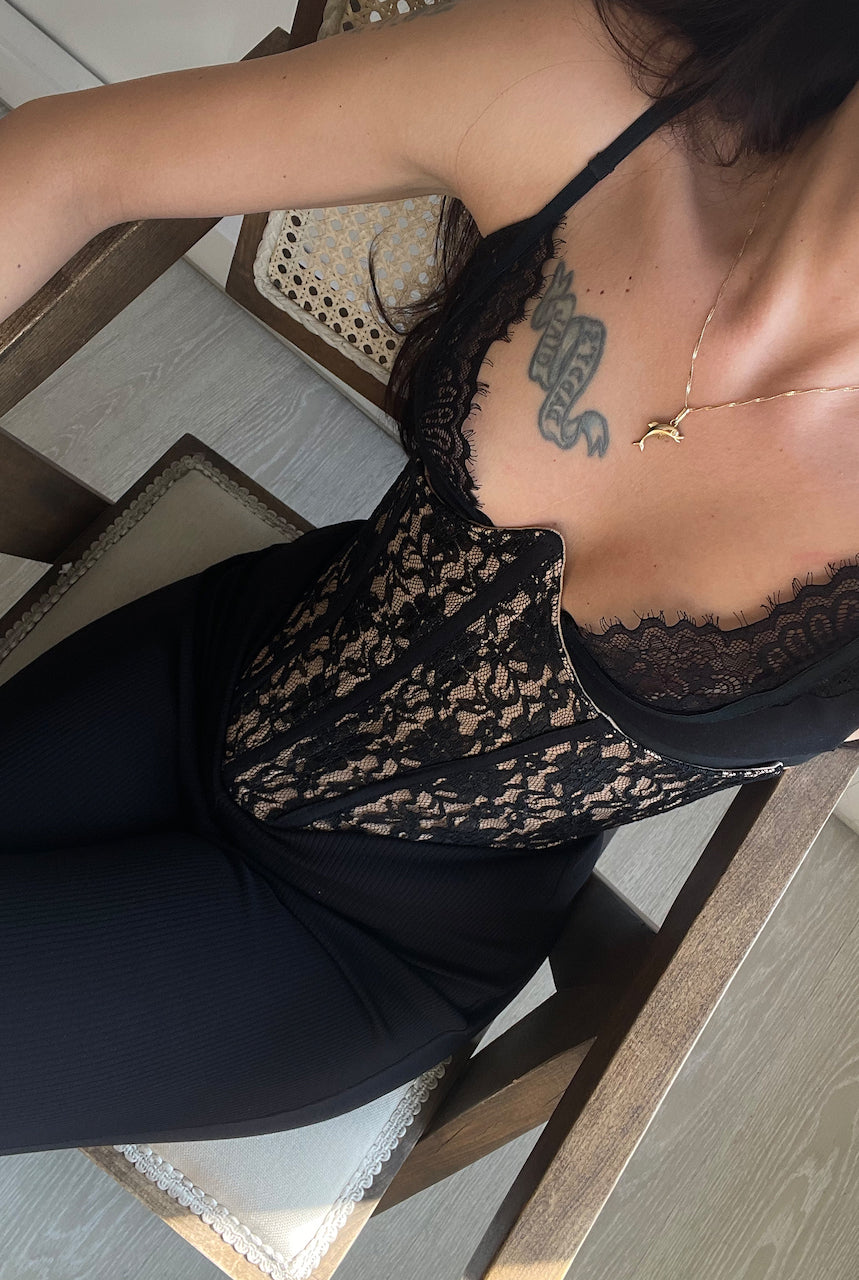 Passion Black Lace Corset