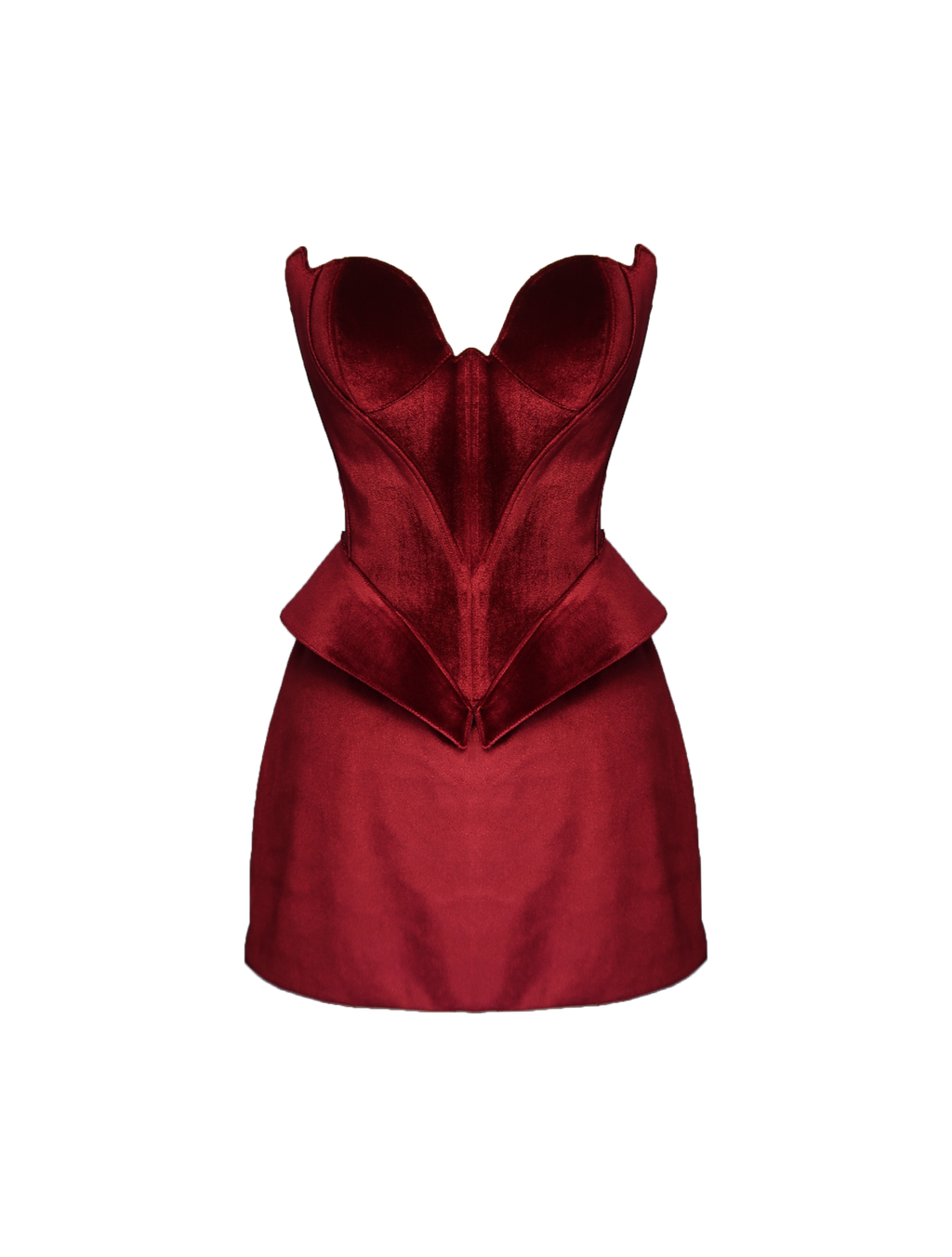 Desert Rose Burgundy Korse ve Etek Seti