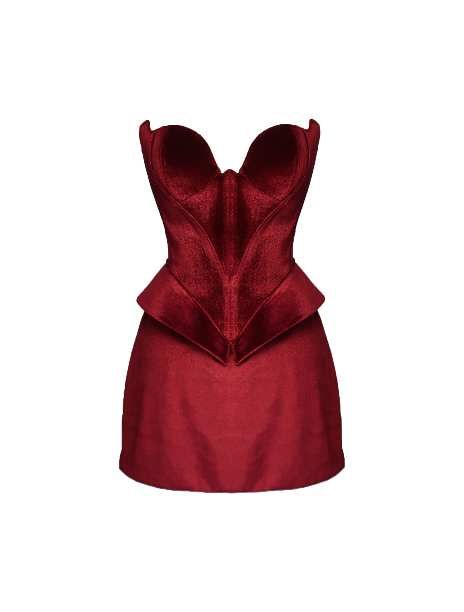 Desert Rose Burgundy Korse ve Etek Seti
