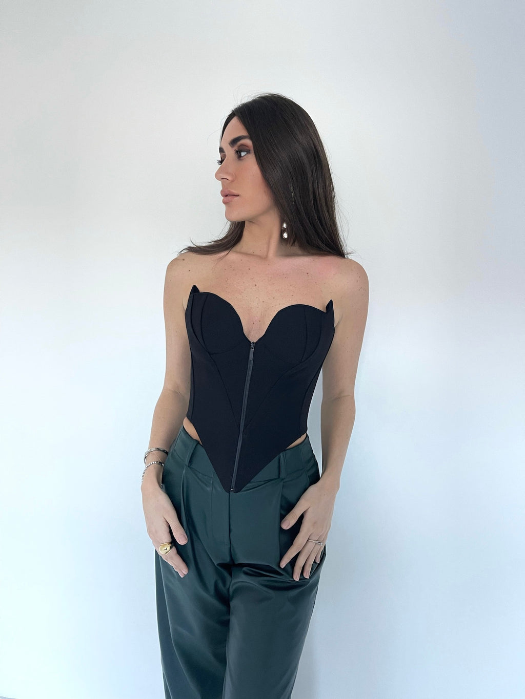 Desert Rose Zipper Corset