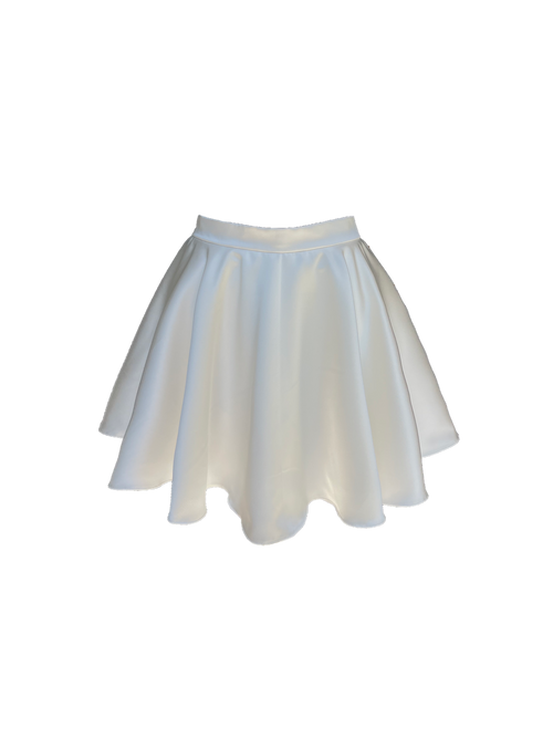 Dahlia White Satin Skirt