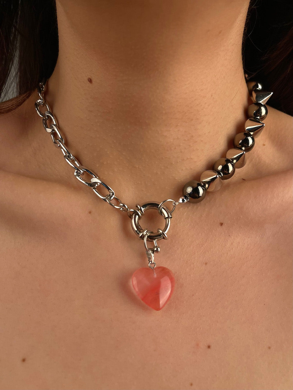 Necklace Crystal Red Heart - Blessed Collection