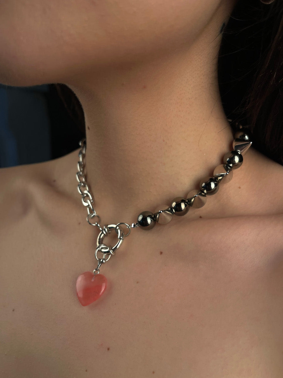 Necklace Crystal Red Heart - Blessed Collection
