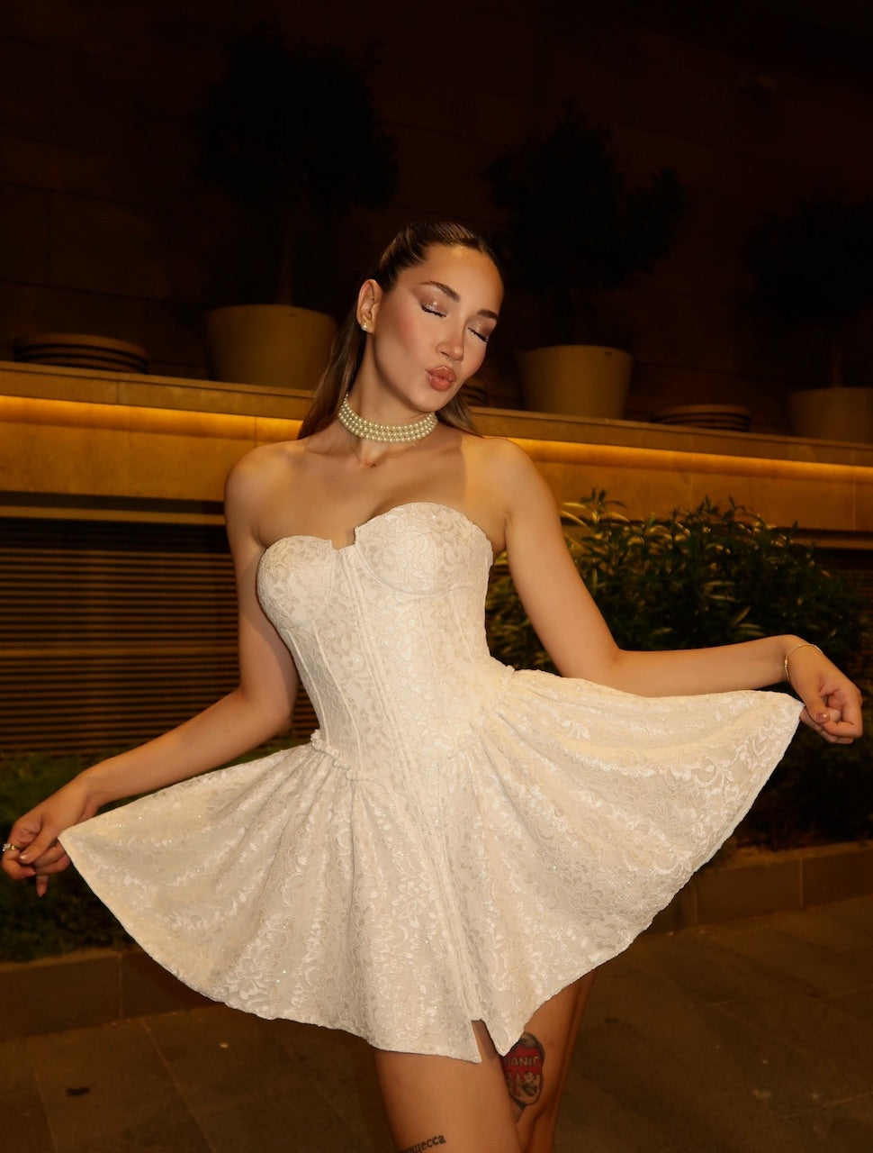 Limited Edition Fleur Blanche Corset Dress