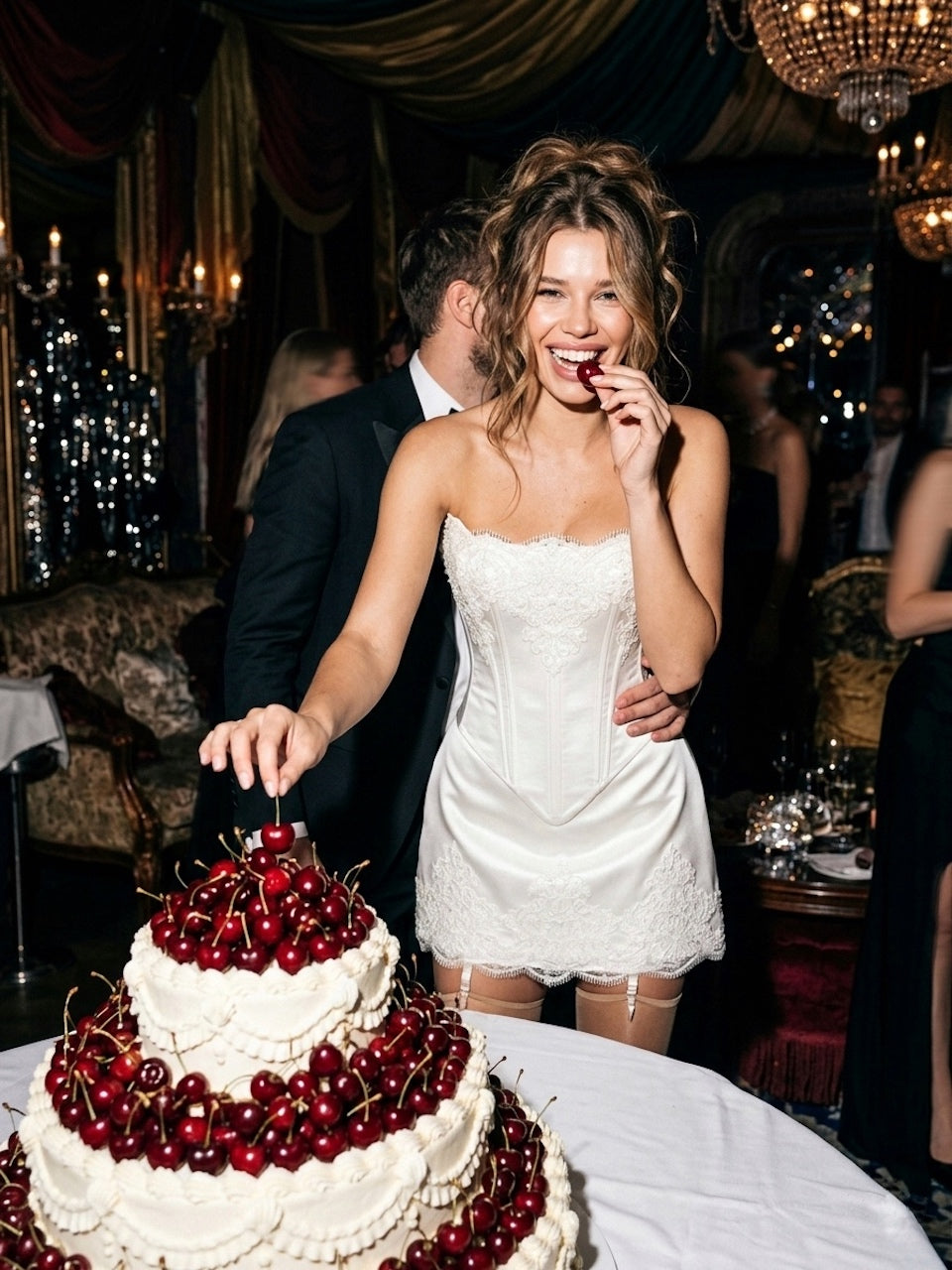 Camellia Corset and Skirt After Party Set