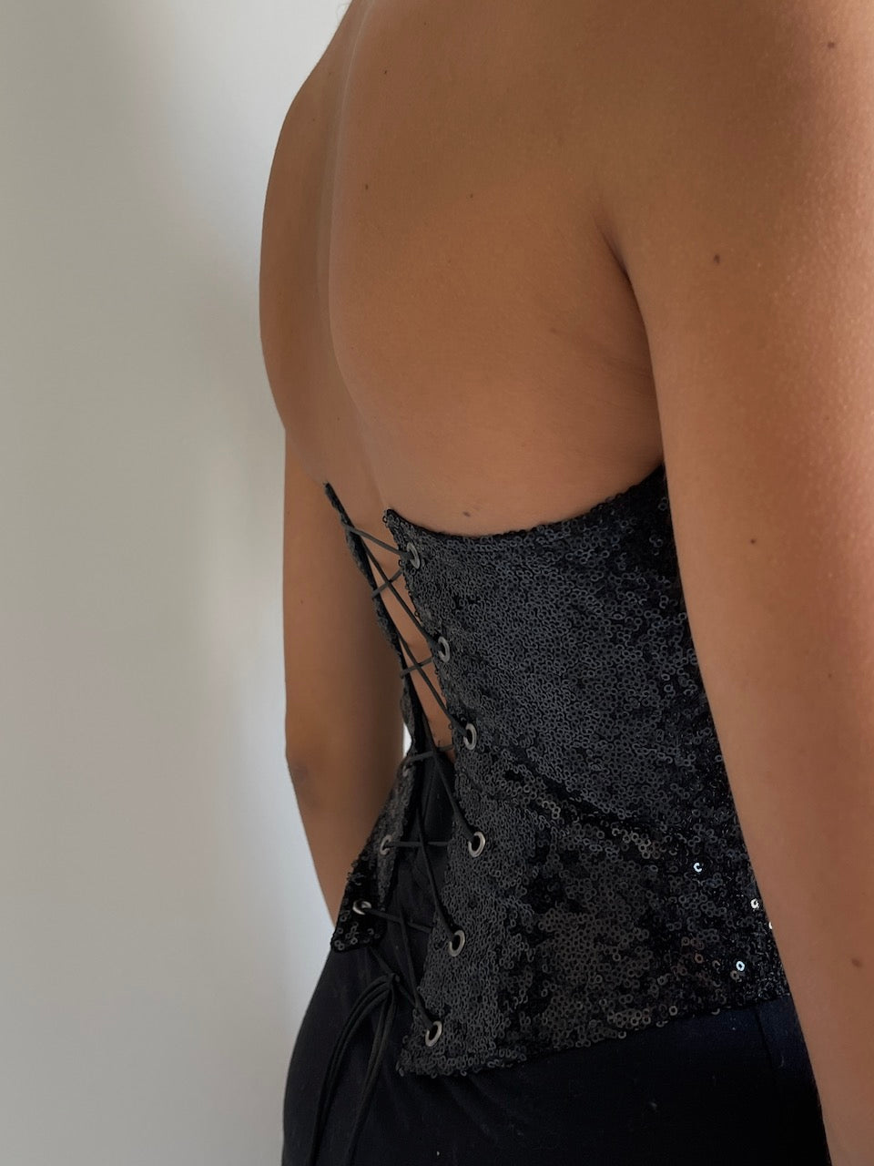 Desert Rose Deep Black Corset