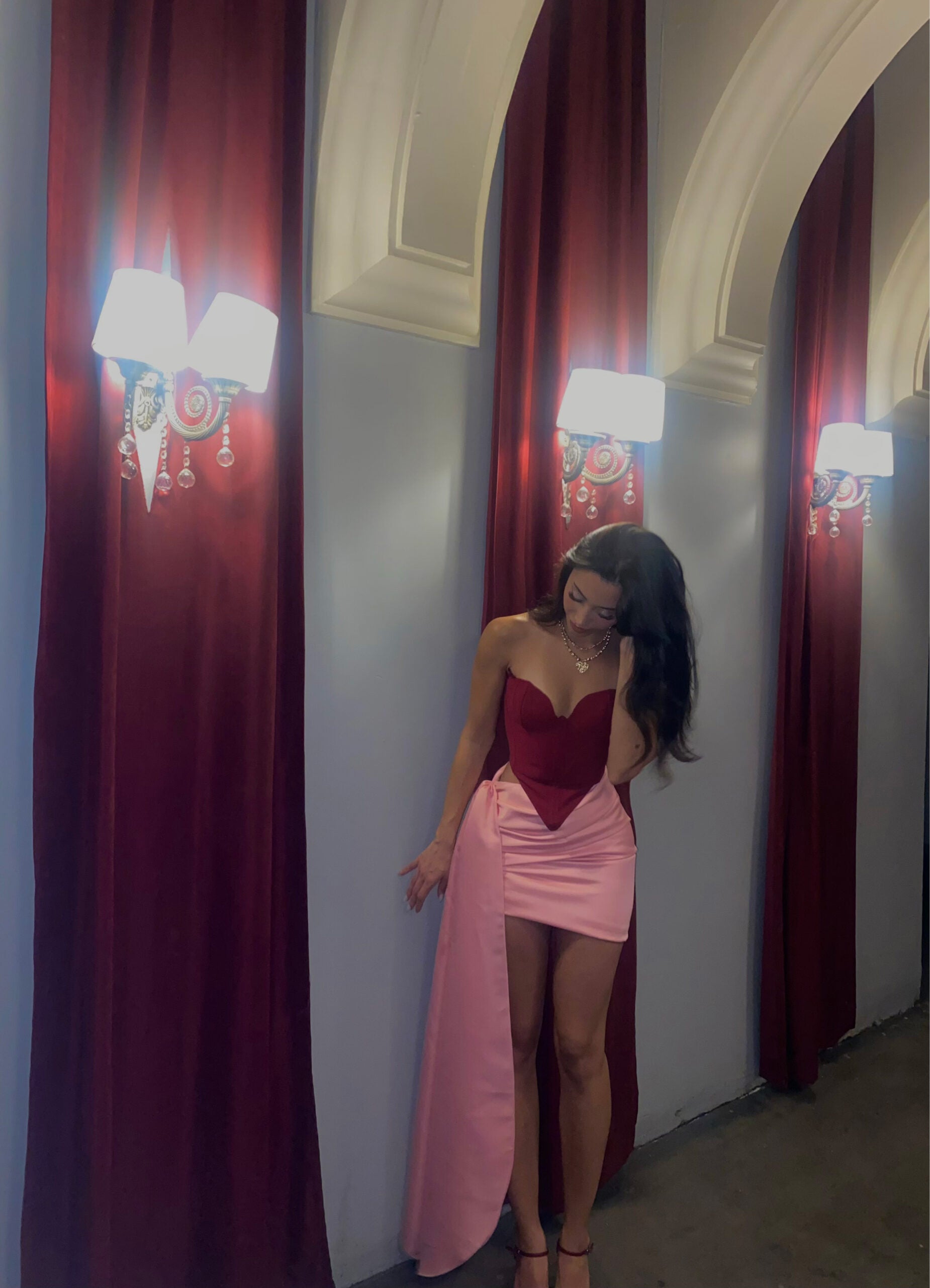 Pale Flower Pink Skirt
