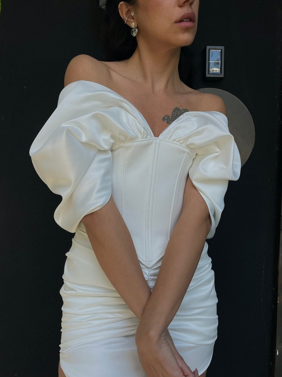 Noir Etoilé White Corset