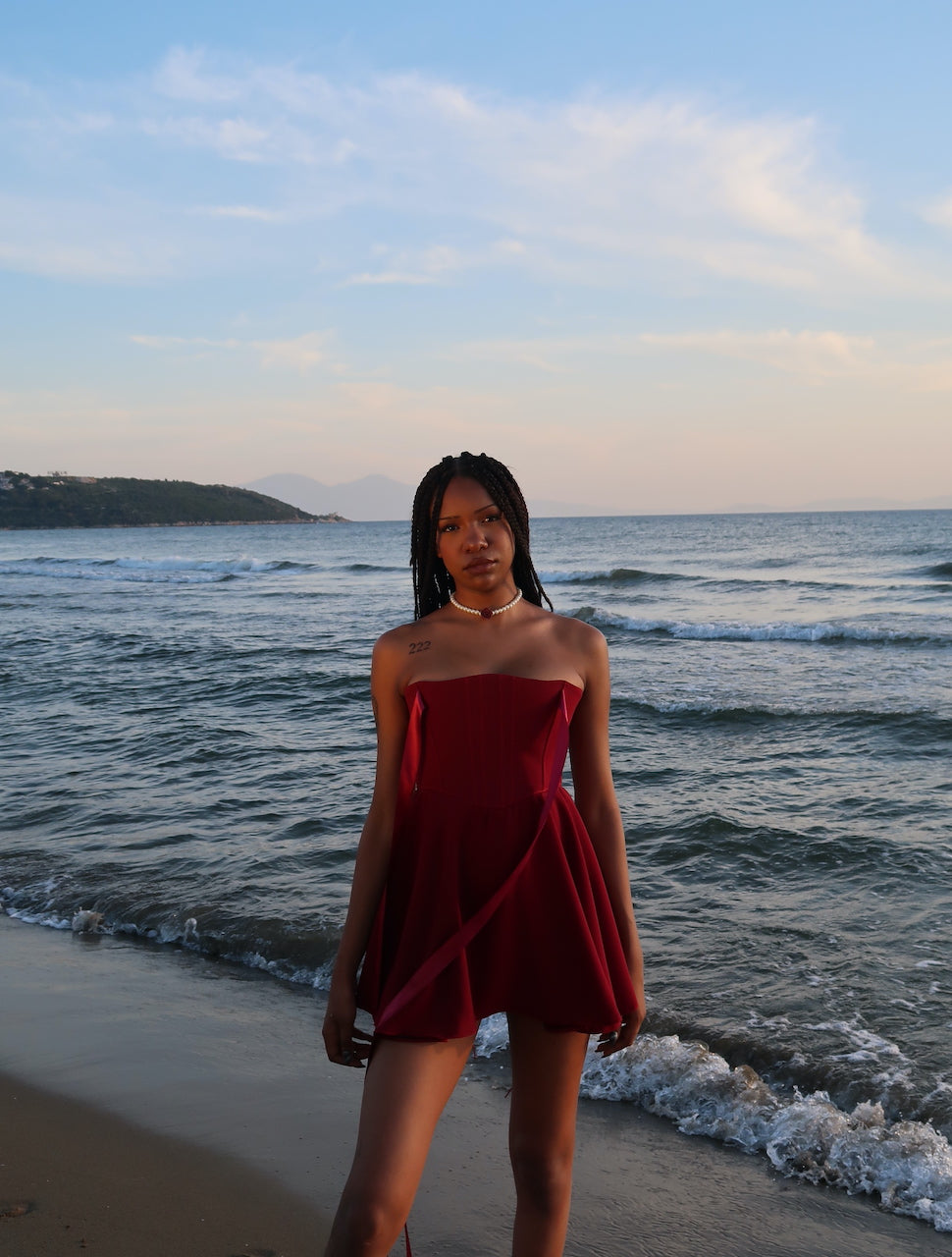 Aurora Burgundy Corset Dress