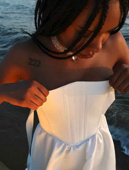 Aurora White Corset Dress