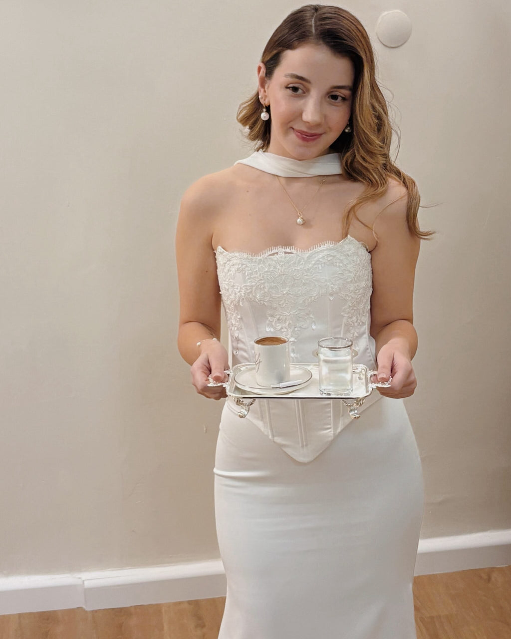 Lady Mary İşlemeli Korse ve Etek Set