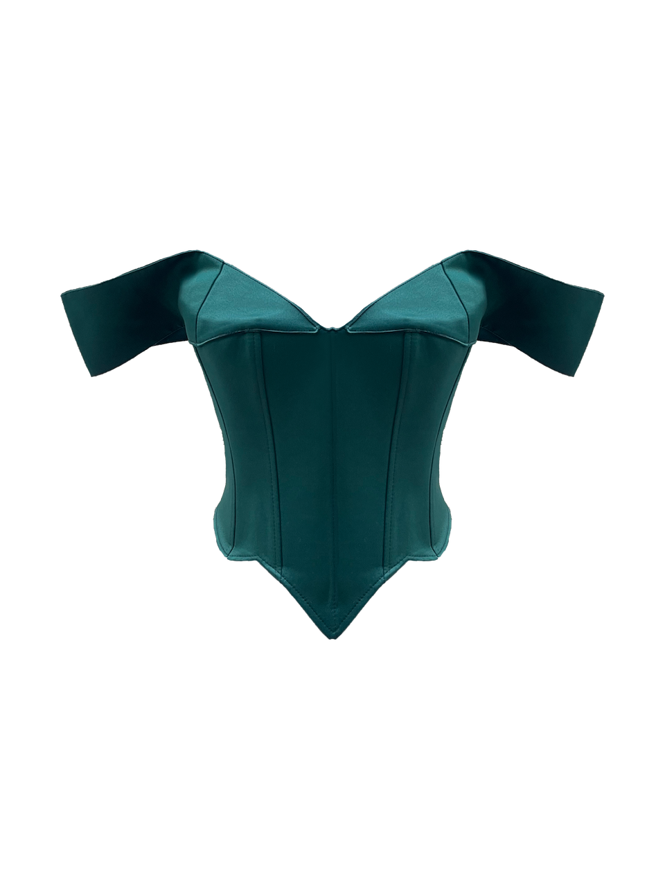 Fox Dark Green Satin Corset