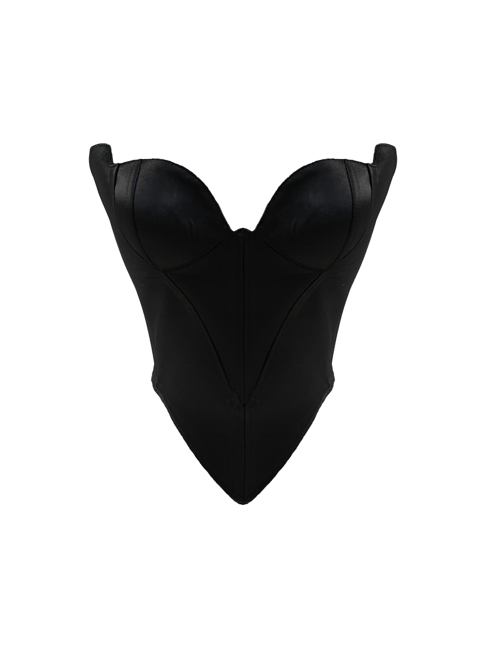 Desert Rose Black Satin Corset