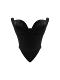 Desert Rose Black Satin Corset