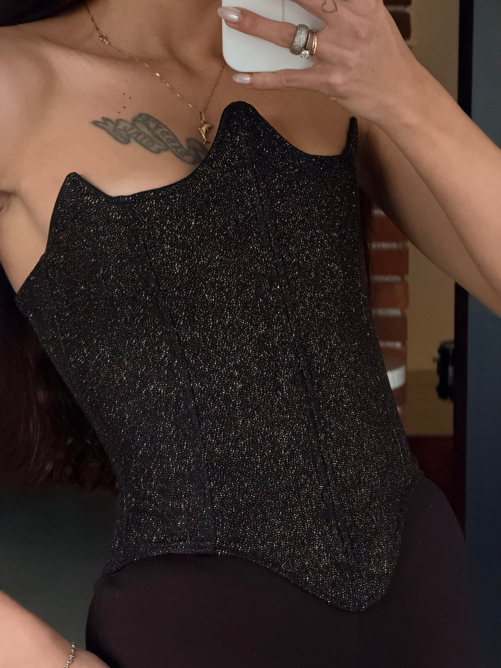Armor Gold Black Corset