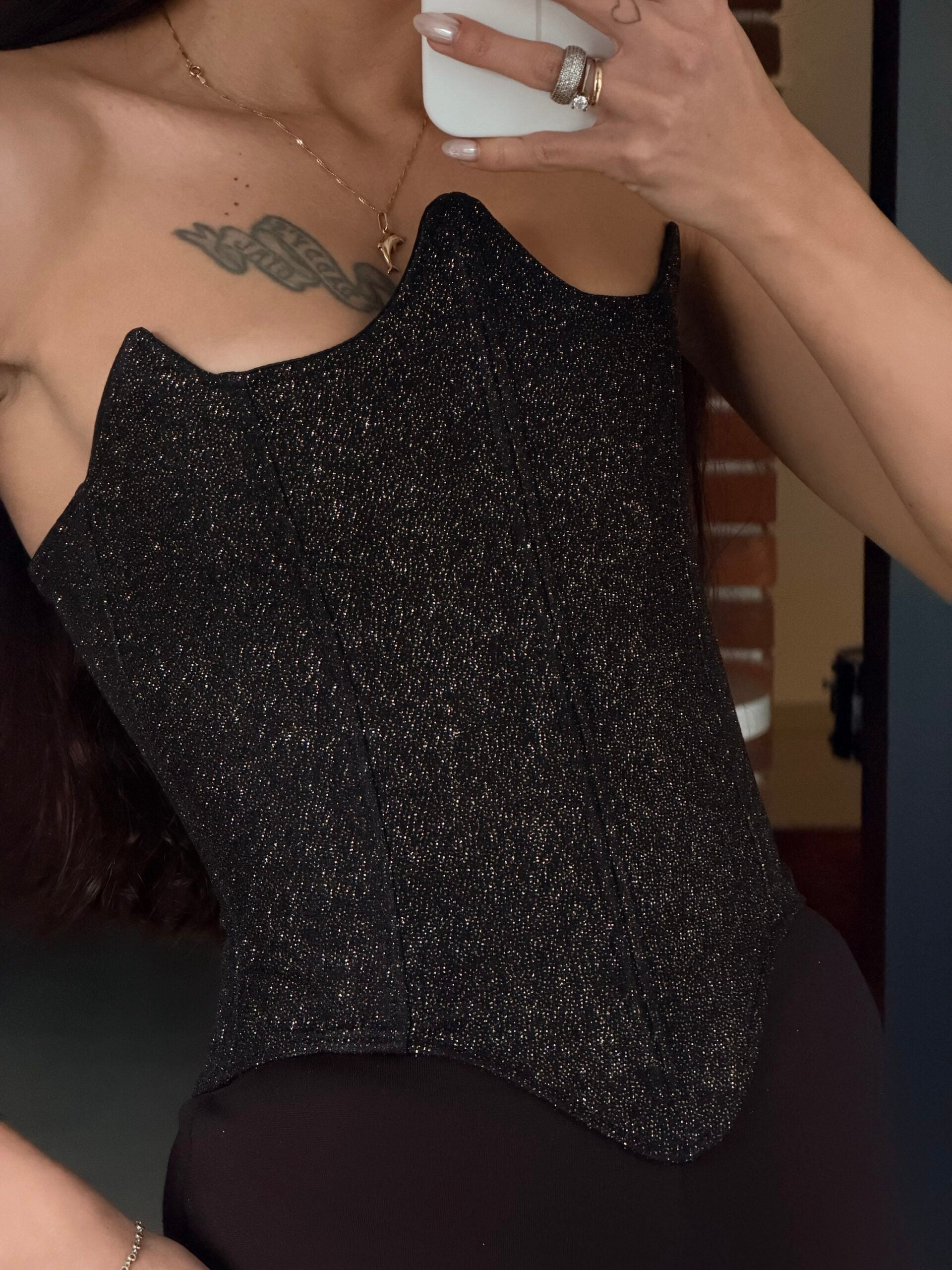 Armor Gold Black Corset