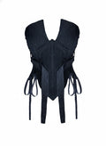 Rosalinda Navy Blue Jean Corset