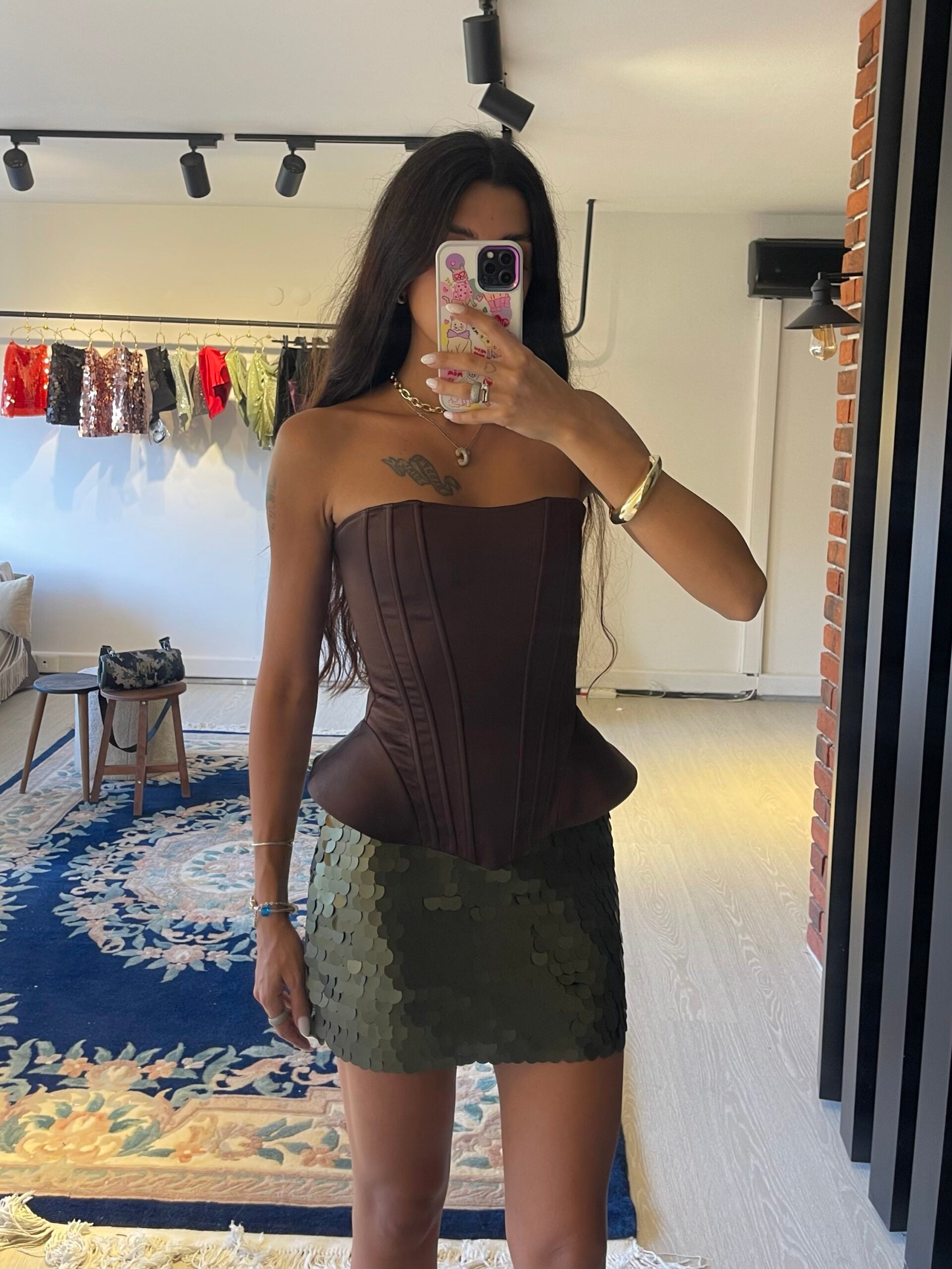 Sepia Brown Corset