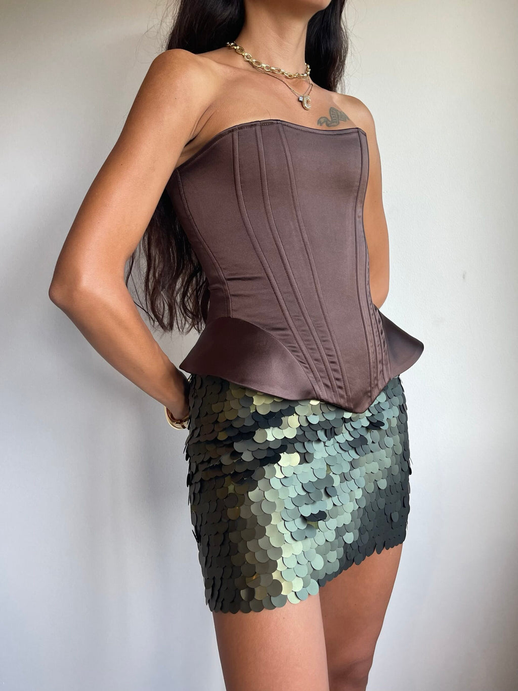 Sepia Brown Corset