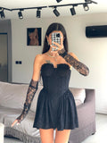 Fleur Blanche Dress Black - Özlem's Choice