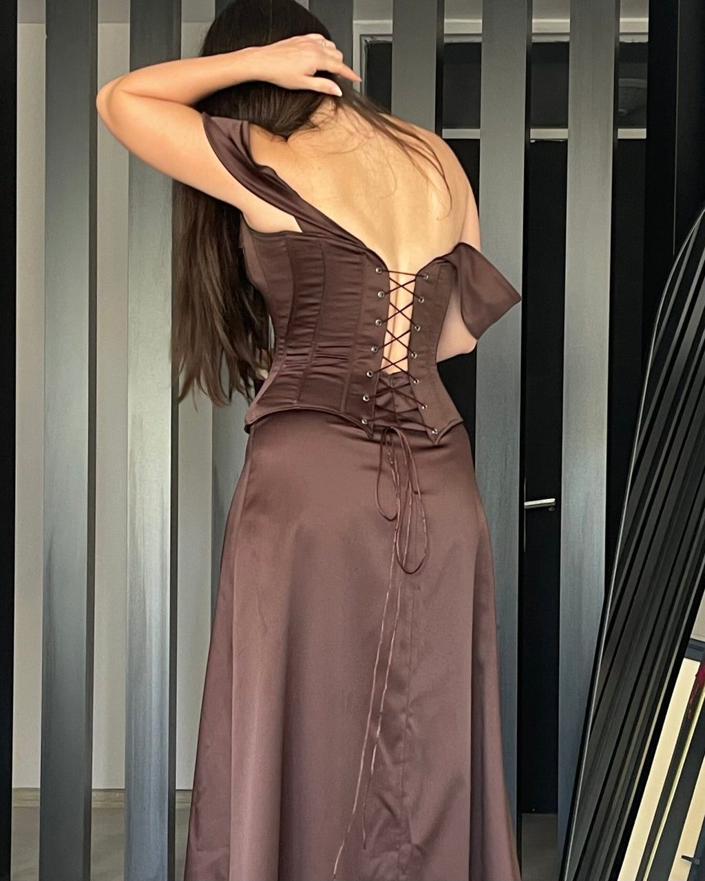 Kalila Dark Brown Corset