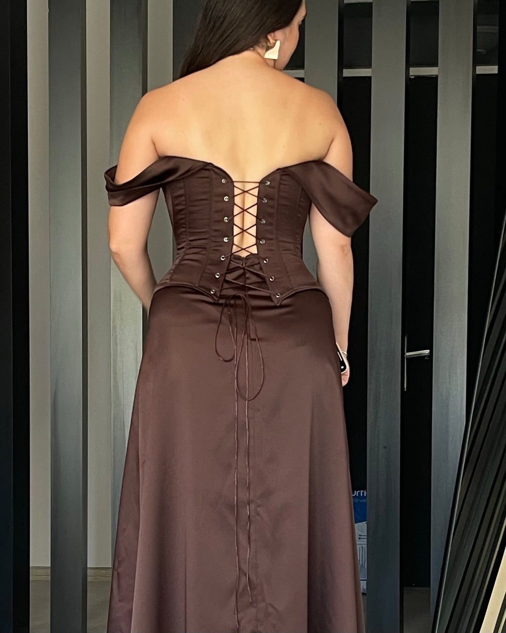 Kalila Dark Brown Corset