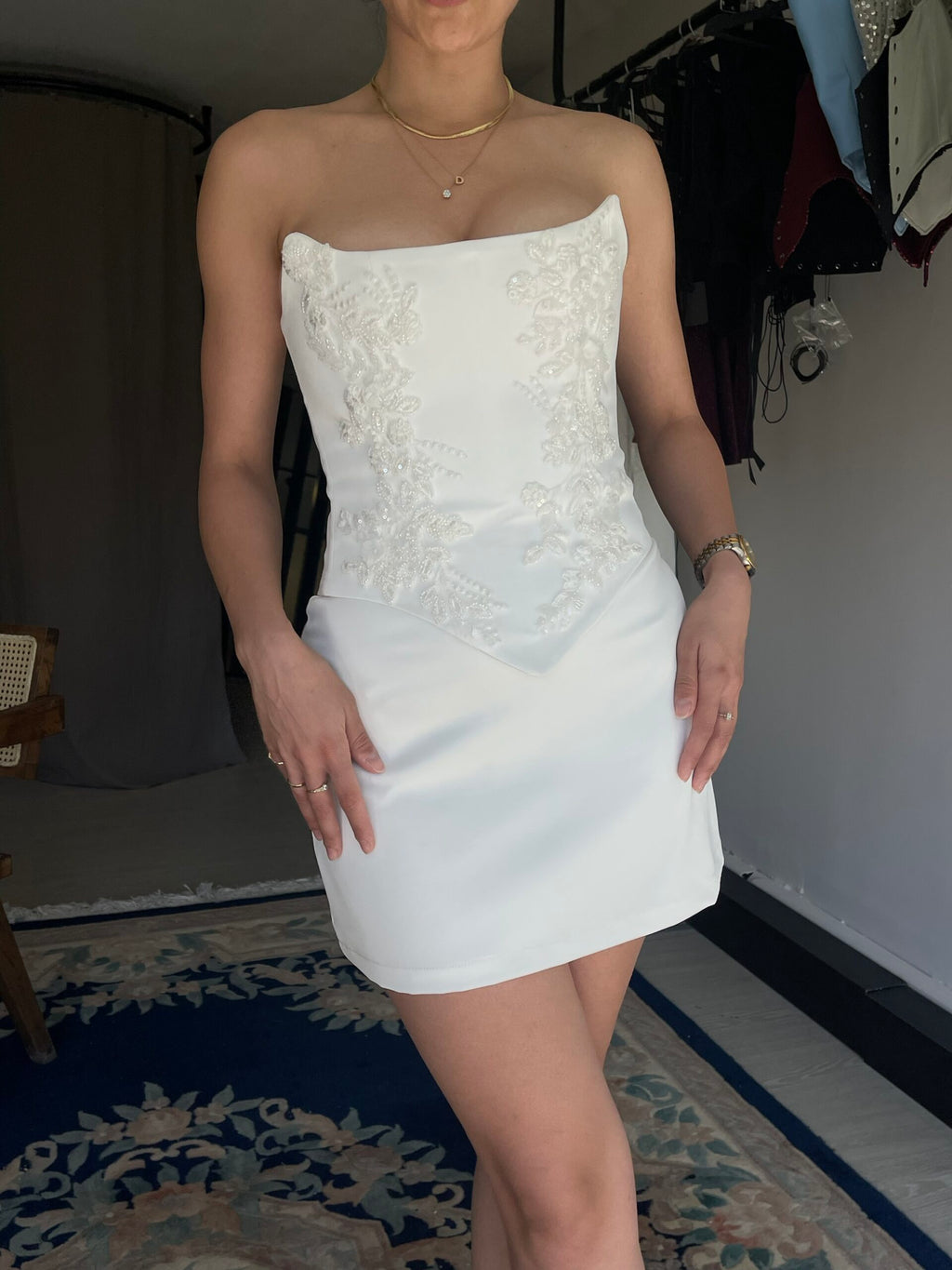 Veloria İşlemeli Korse ve Etek Set