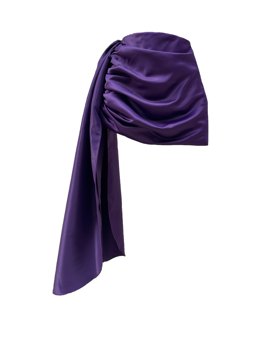 Pale Flower Purple Skirt