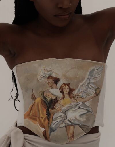 Date Baroque Art Vegan Leather Corset